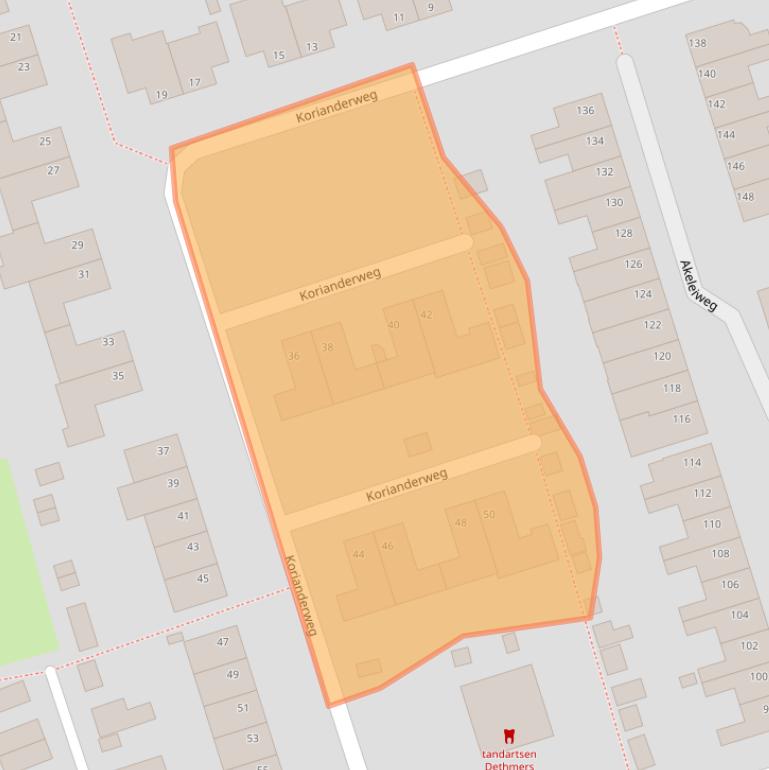 Kaart van postcodegebied 9731HZ.