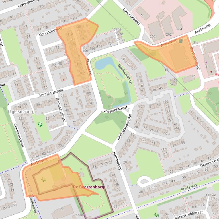 Kaart van postcodegebied 9731JC.