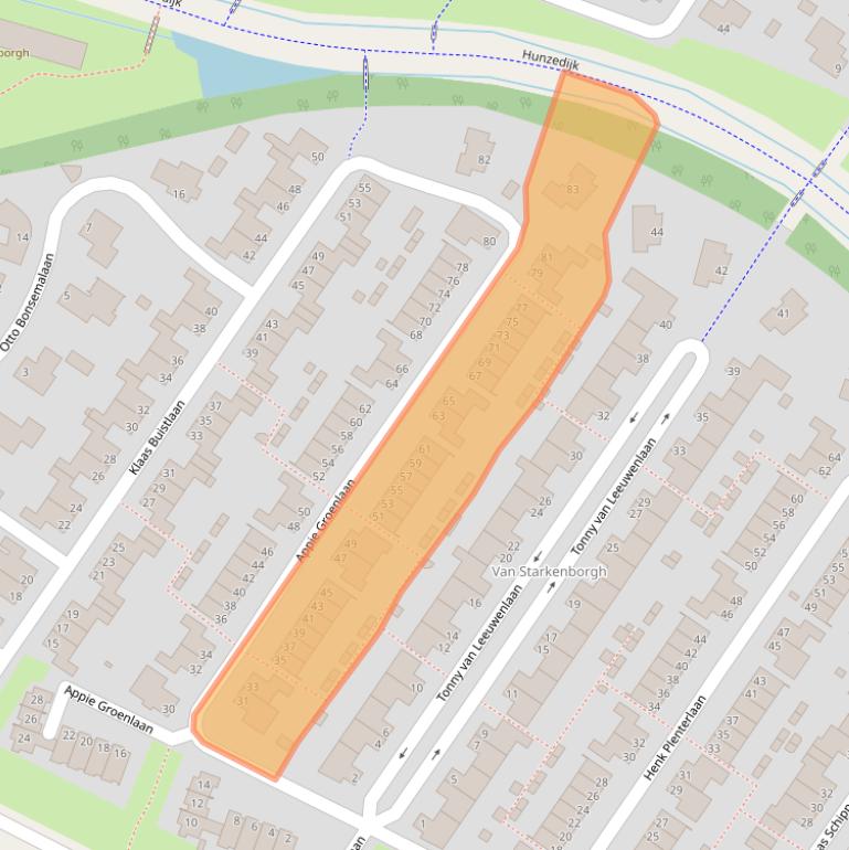 Kaart van postcodegebied 9731KK.