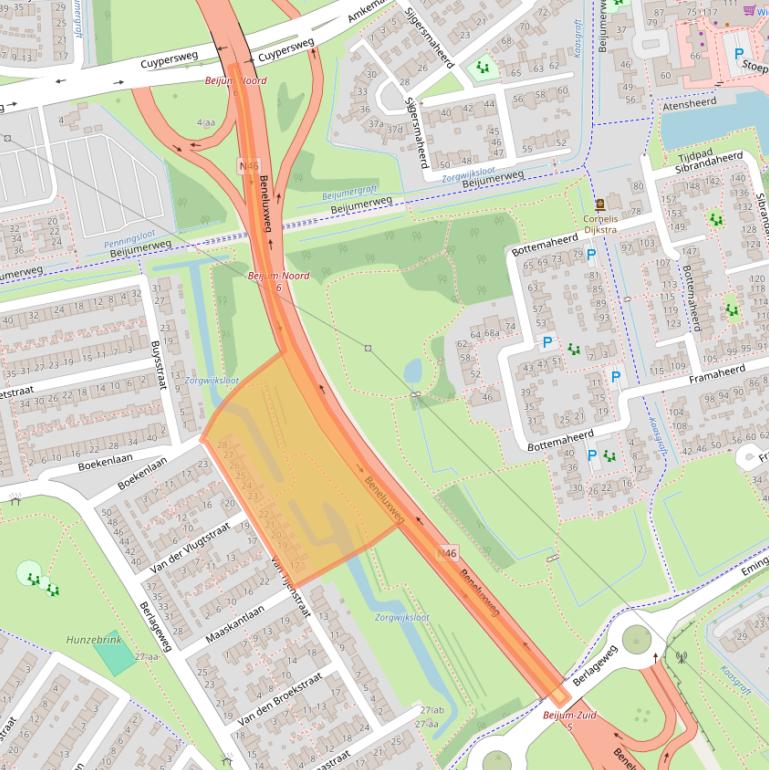 Kaart van postcodegebied 9731LR.