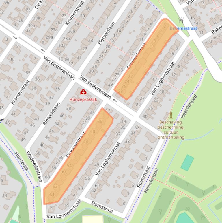 Kaart van postcodegebied 9731ME.