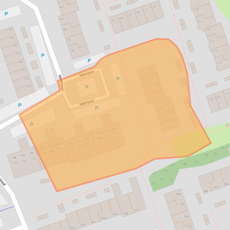 Kaart van postcodegebied 9732AM.