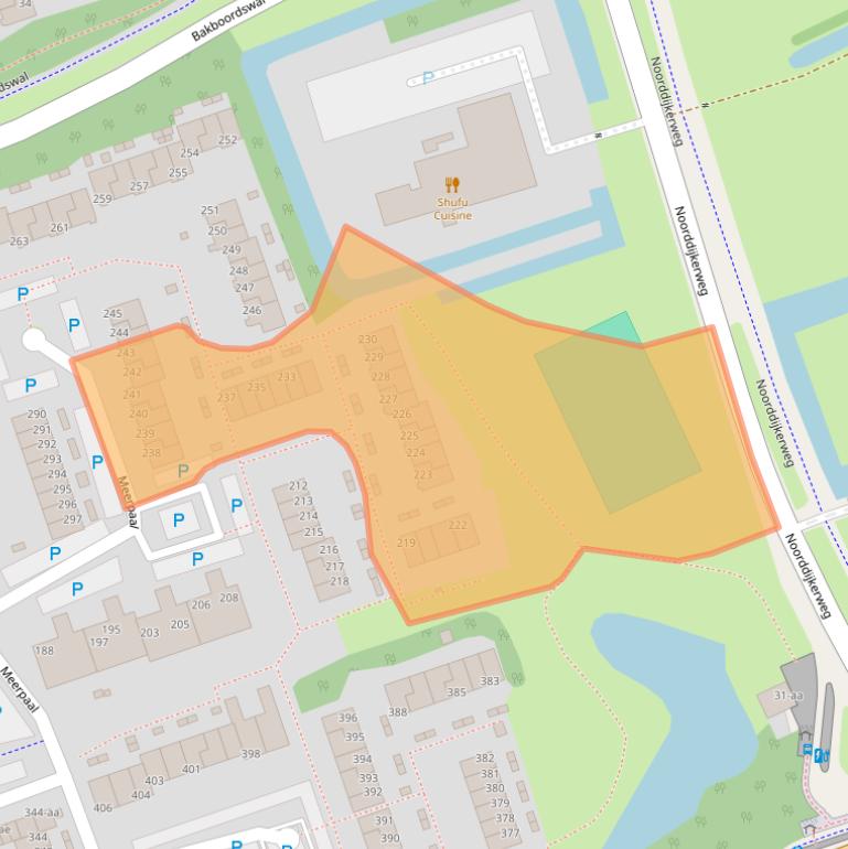 Kaart van postcodegebied 9732AN.