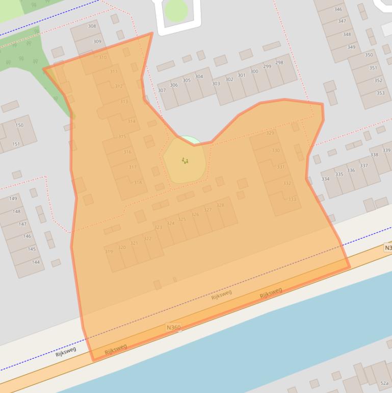 Kaart van postcodegebied 9732AT.