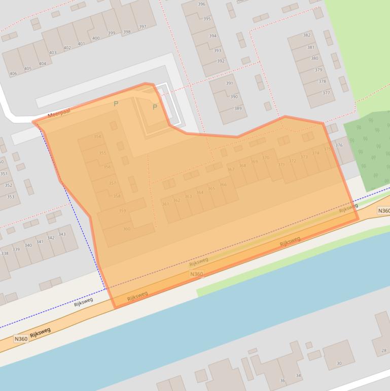 Kaart van postcodegebied 9732AW.