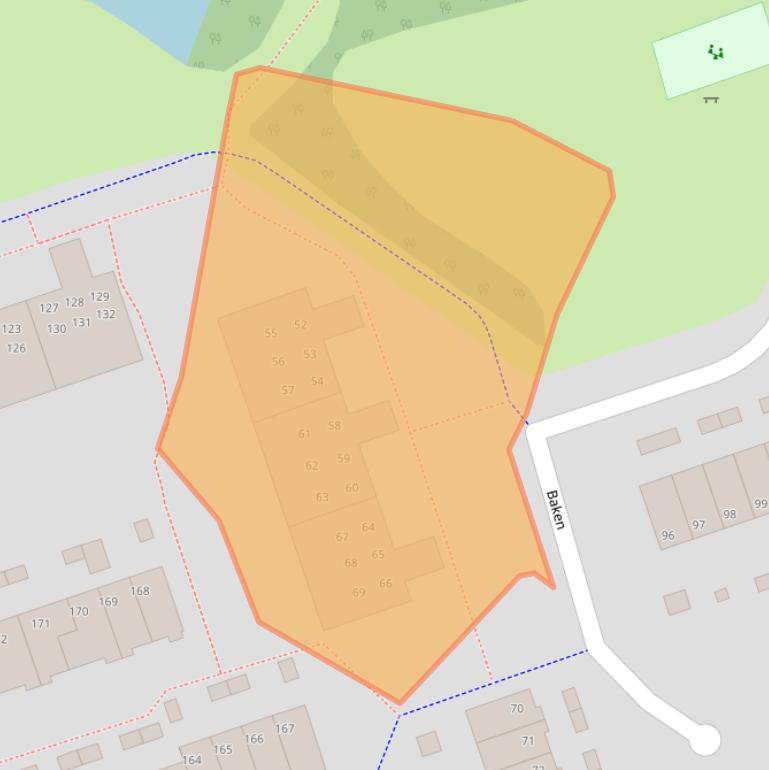 Kaart van postcodegebied 9732BC.