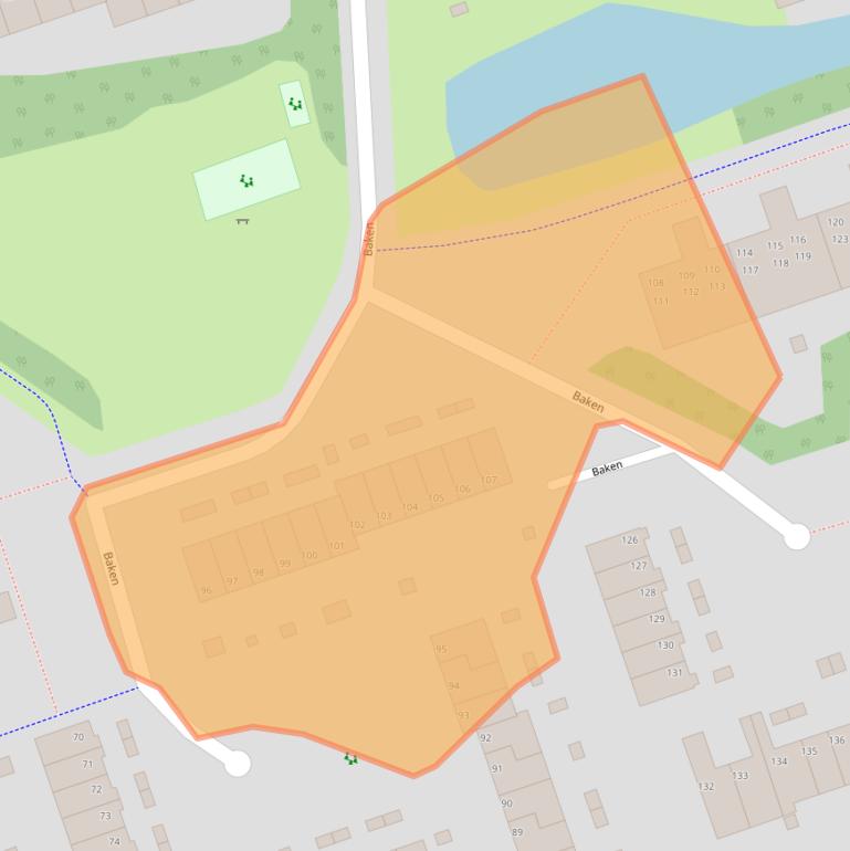 Kaart van postcodegebied 9732BE.