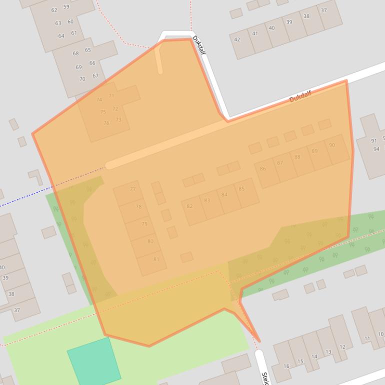 Kaart van postcodegebied 9732BM.