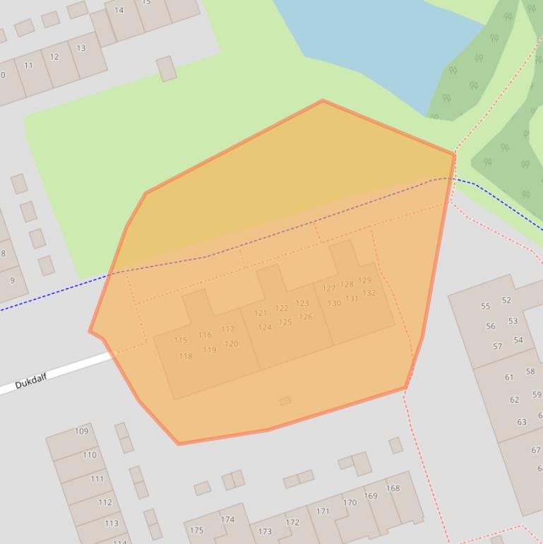 Kaart van postcodegebied 9732BP.