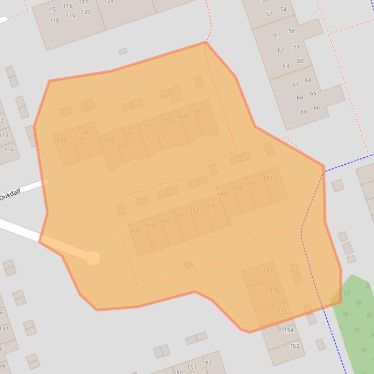 Kaart van postcodegebied 9732BS.