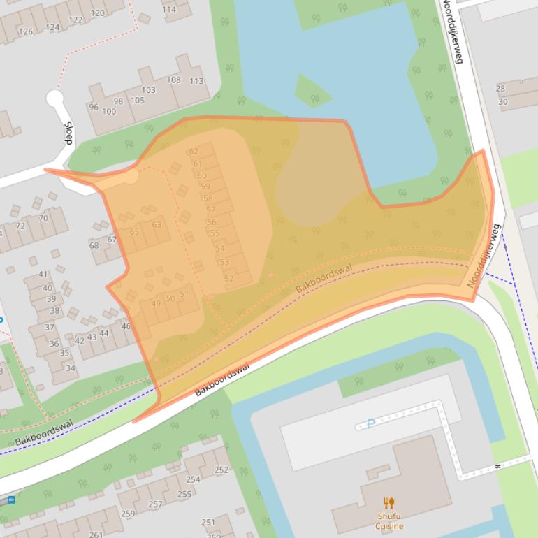 Kaart van postcodegebied 9732CC.