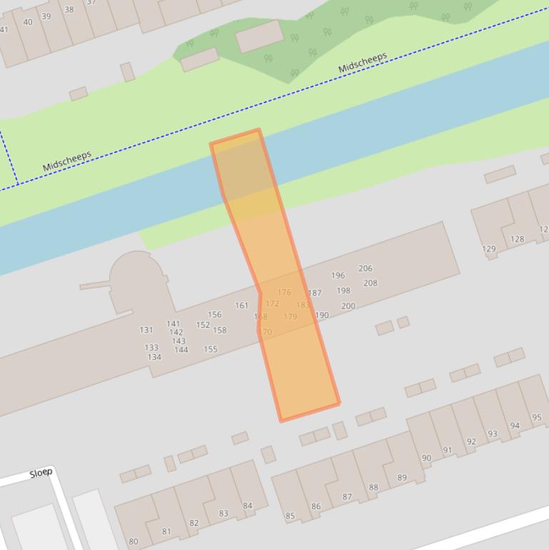 Kaart van postcodegebied 9732CK.