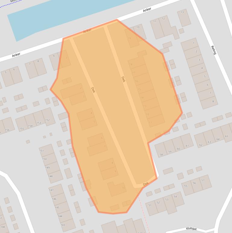 Kaart van postcodegebied 9732HW.