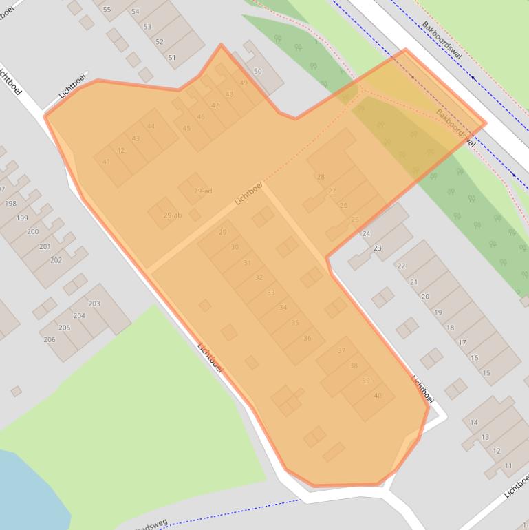 Kaart van postcodegebied 9732JB.