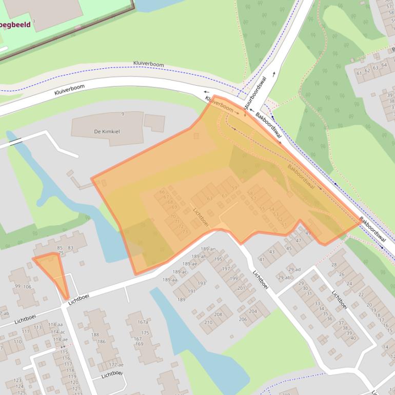 Kaart van postcodegebied 9732JC.