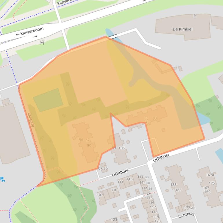 Kaart van postcodegebied 9732JD.