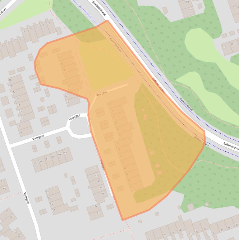 Kaart van postcodegebied 9732JM.