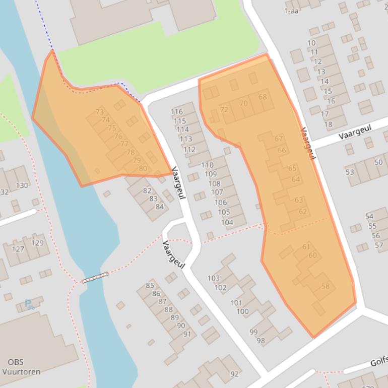 Kaart van postcodegebied 9732JP.