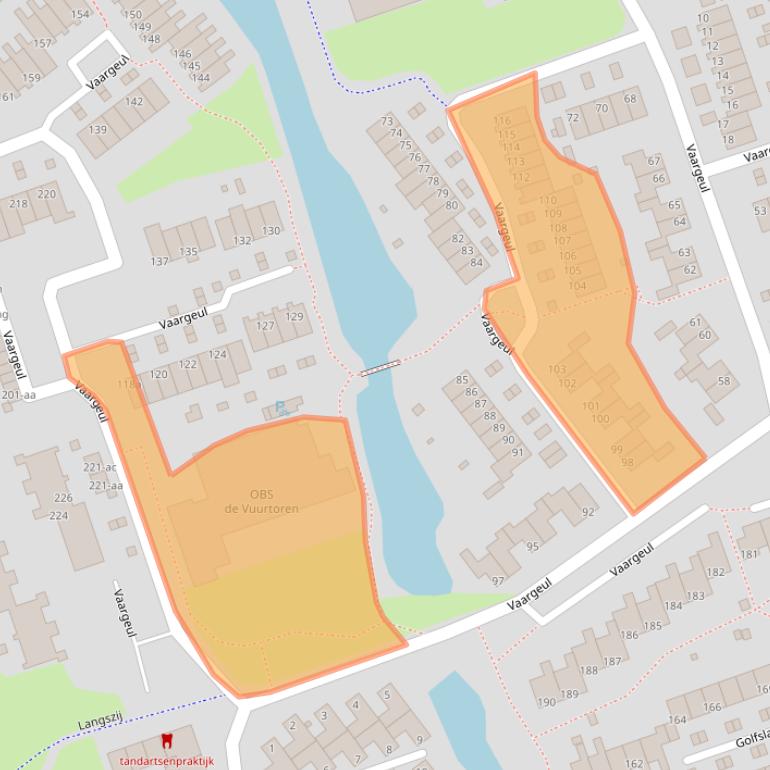 Kaart van postcodegebied 9732JS.