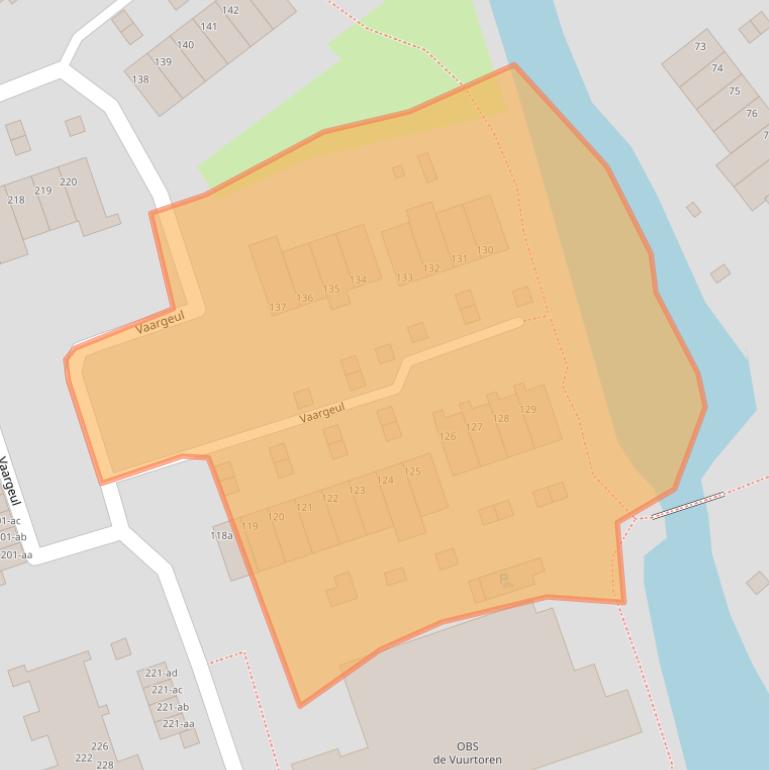 Kaart van postcodegebied 9732JT.