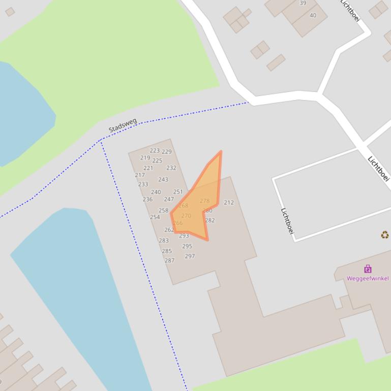 Kaart van postcodegebied 9732KE.