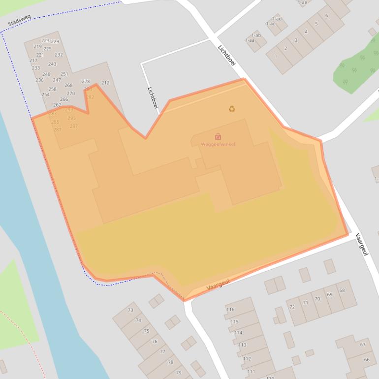 Kaart van postcodegebied 9732KG.