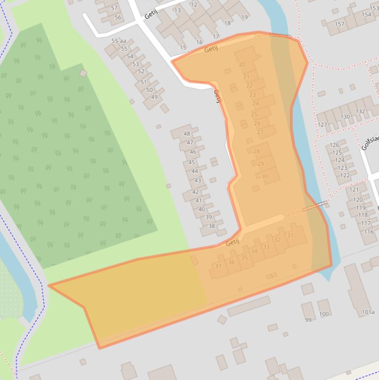 Kaart van postcodegebied 9732MP.
