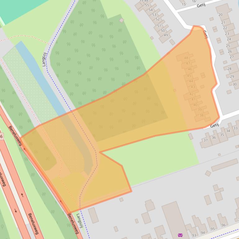 Kaart van postcodegebied 9732MR.