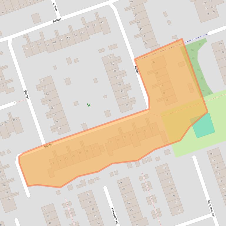 Kaart van postcodegebied 9732PB.