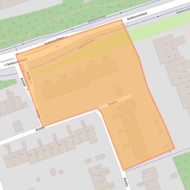 Kaart van postcodegebied 9732PC.