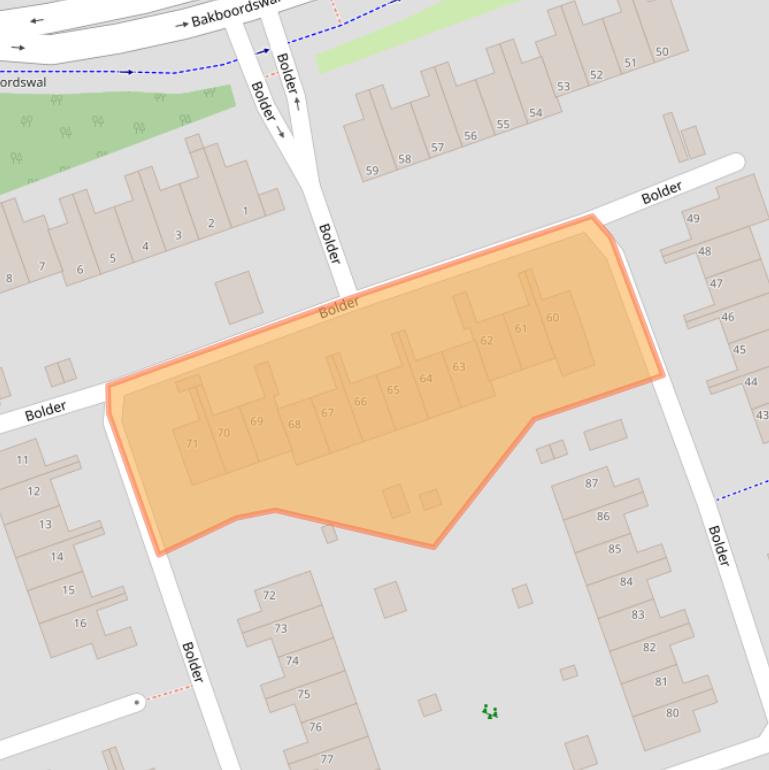 Kaart van postcodegebied 9732PD.