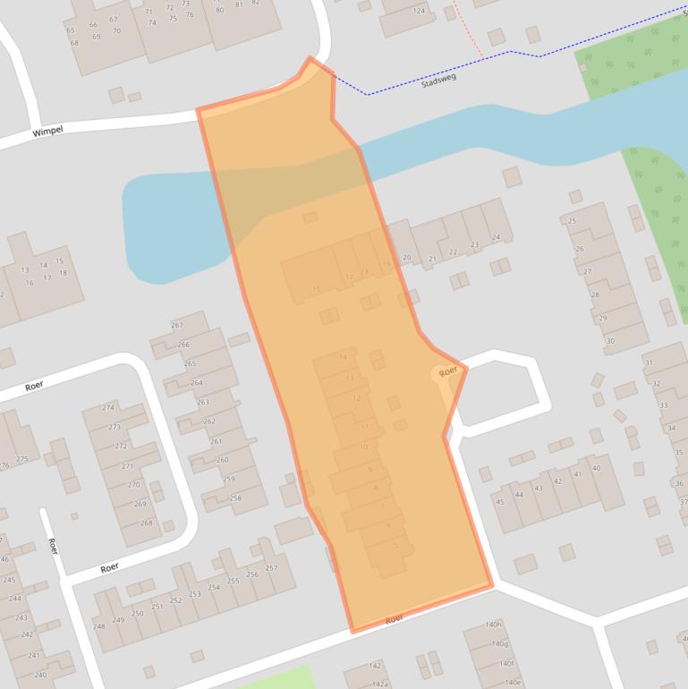 Kaart van postcodegebied 9733AD.