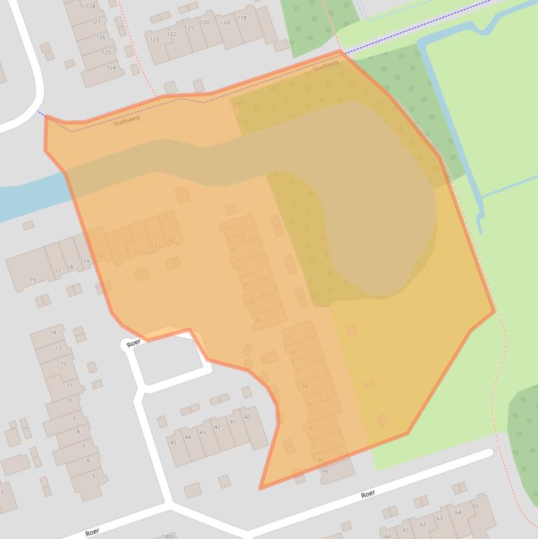 Kaart van postcodegebied 9733AE.