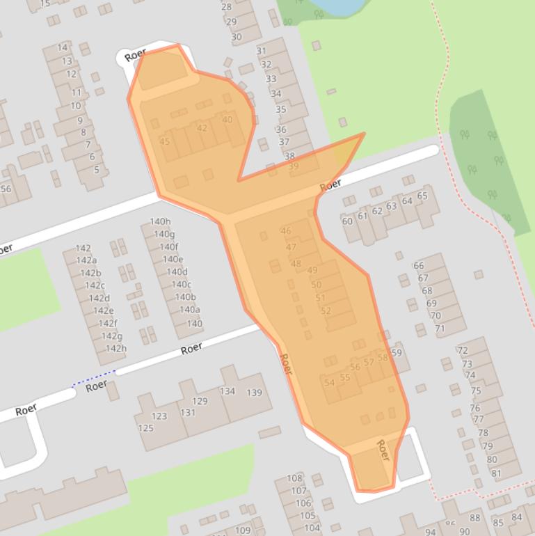 Kaart van postcodegebied 9733AG.