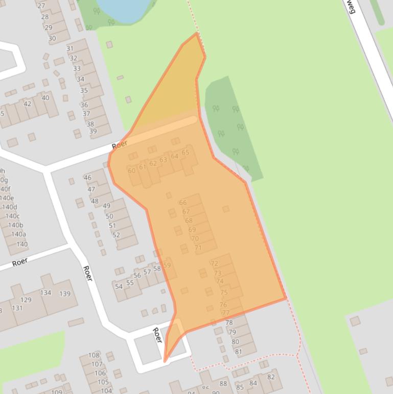 Kaart van postcodegebied 9733AH.