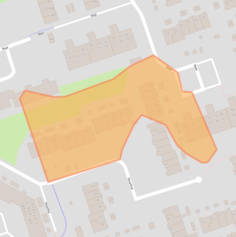 Kaart van postcodegebied 9733AK.