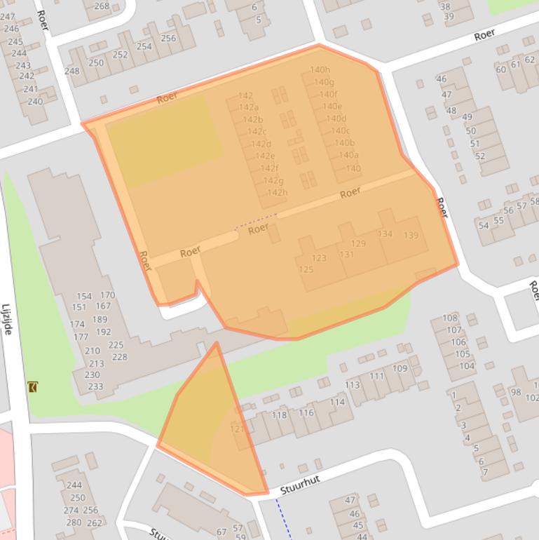 Kaart van postcodegebied 9733AL.