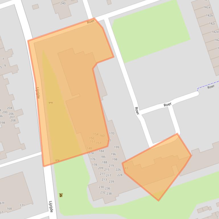 Kaart van postcodegebied 9733AS.