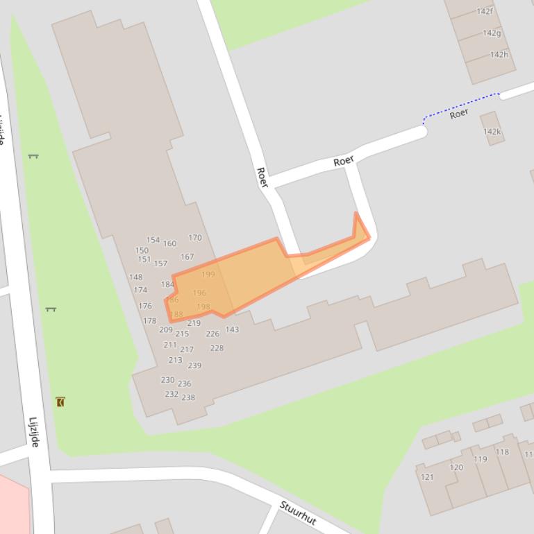 Kaart van postcodegebied 9733AV.