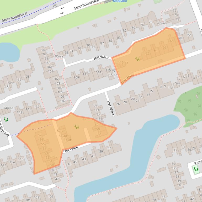 Kaart van postcodegebied 9733BD.