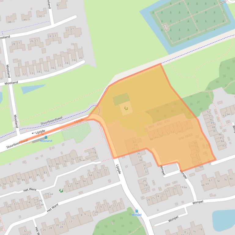 Kaart van postcodegebied 9733BK.