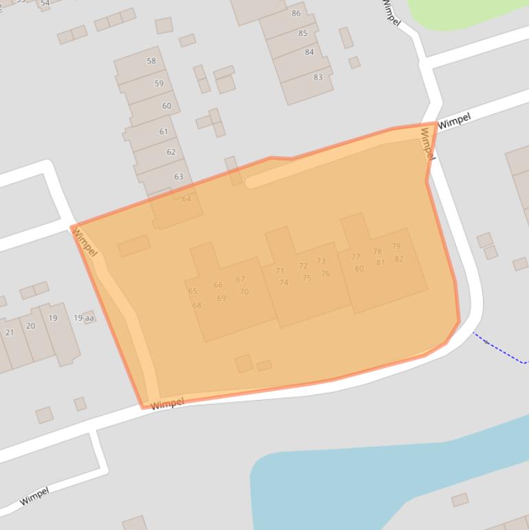 Kaart van postcodegebied 9733BL.