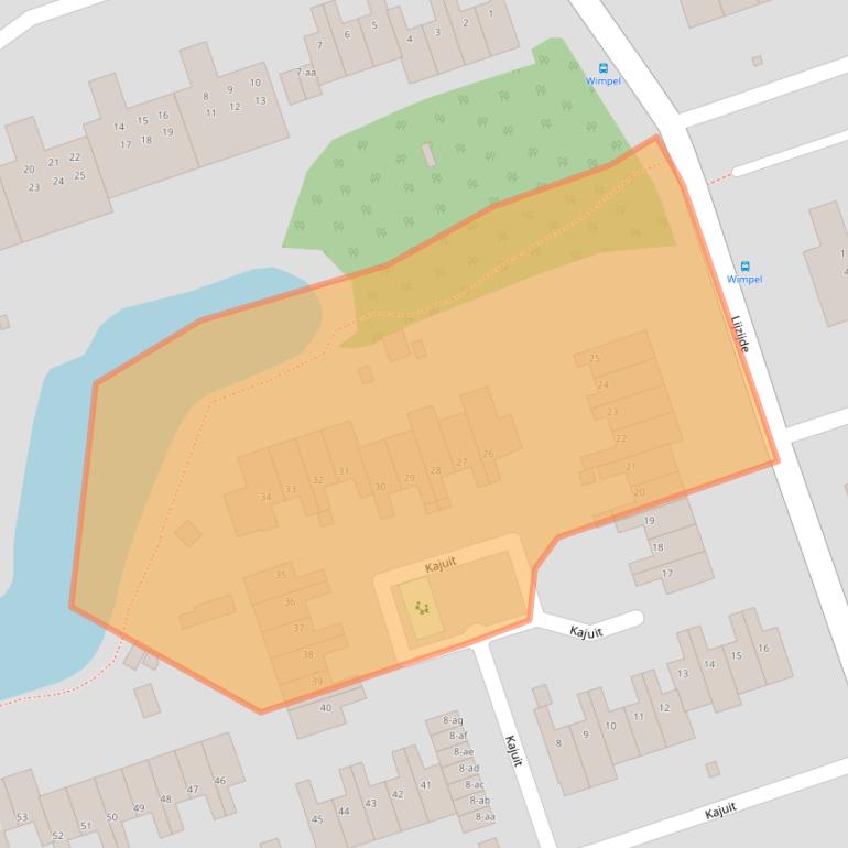 Kaart van postcodegebied 9733CB.