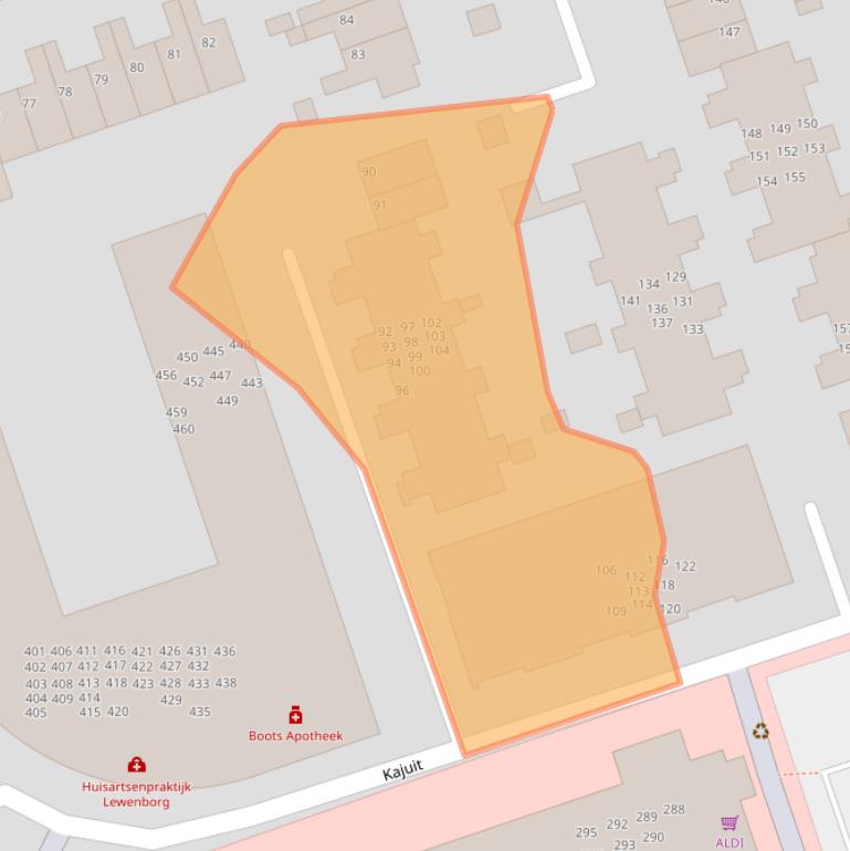 Kaart van postcodegebied 9733CG.