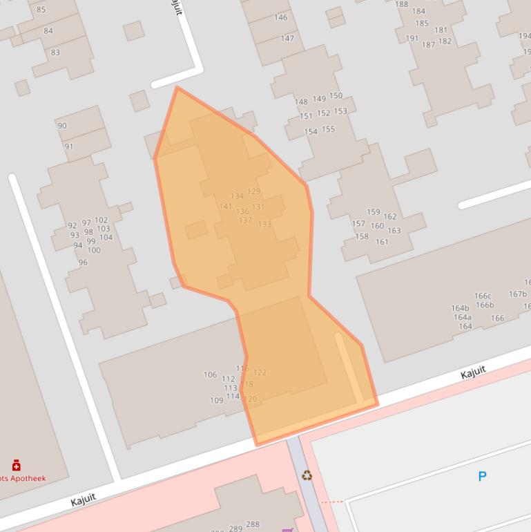 Kaart van postcodegebied 9733CH.