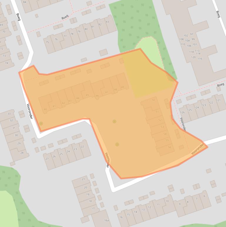 Kaart van postcodegebied 9733EJ.