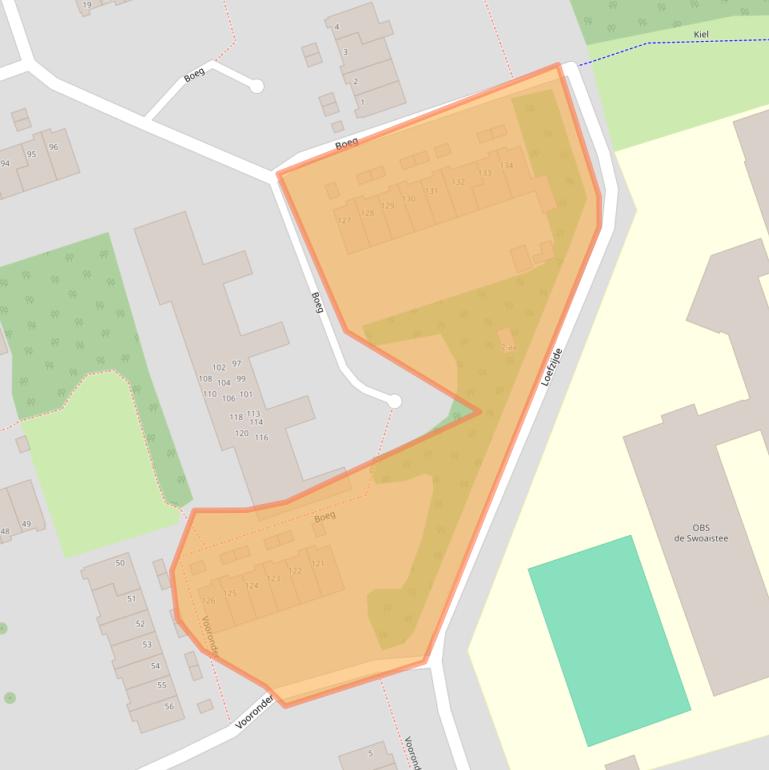 Kaart van postcodegebied 9733ES.