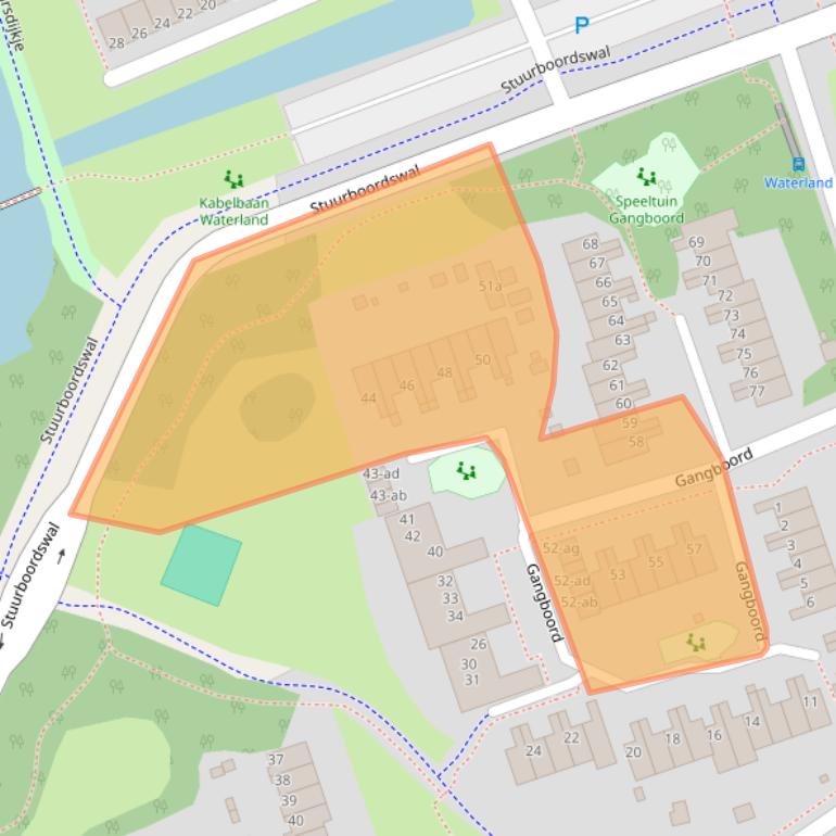 Kaart van postcodegebied 9733GD.