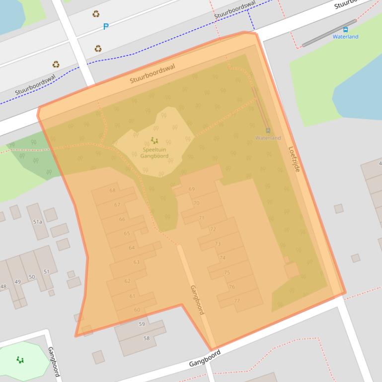 Kaart van postcodegebied 9733GE.