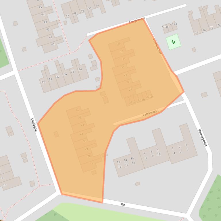 Kaart van postcodegebied 9733GH.